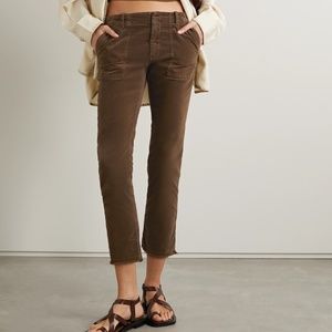 Nili Logan Jenna cropped cotton-blend corduroy slim-leg pants